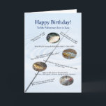 For a son-in-law, Fishing jokes birthday card<br><div class="desc">Make you fisherman laugh with these terrible fishy jokes! A birthday card to make any angler groan!</div>