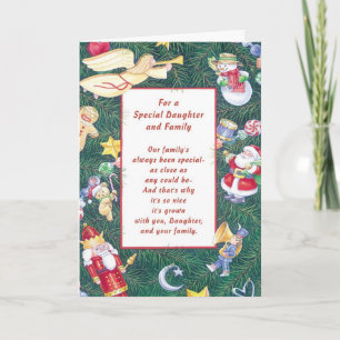 For A Special Daughter and Family Holiday Card