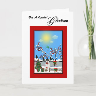 For A Special Grandson Holiday Card