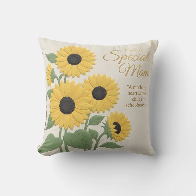 For A Special Mom Throw Pillow (Front)