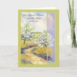 For a Special Nephew and His Wife at Eastertime Holiday Card