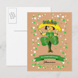 For a Sweet Irish Princess St. Patrick's Day Postcard