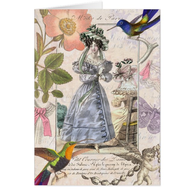 For a Vintage Fashion Diva - Elegant Collage (Front)