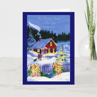 For A Wonderful Daughter and Son-in-Law Holiday Card