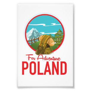 For Adventure Poland Travel logo Photo Print