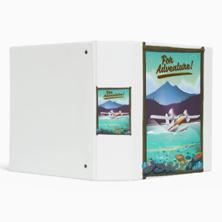 For Adventure! Sea plane travel poster Binder