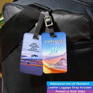 For Airline & Airport   Personalised Name Initial Luggage Tag