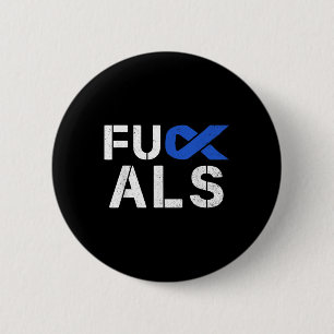 For Als Awareness Month Blue Ribbon Support Squad 2 Inch Round Button