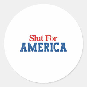 For America 4th Of July  Classic Round Sticker