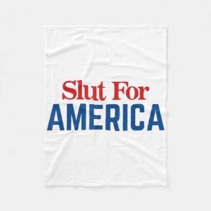 For America 4th Of July Fleece Blanket