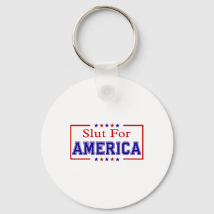 For America 4th Of July Keychain