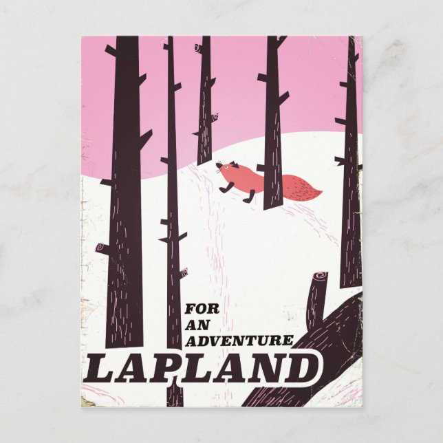 For an adventure Lapland vintage poster Postcard (Front)