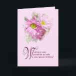 For an ex-wife, a birthday card with daisies<br><div class="desc">A birthday card for an ex-wife,  A really elegant card to give to a beautiful lady. Daisy flowers with a stunning art effect.</div>