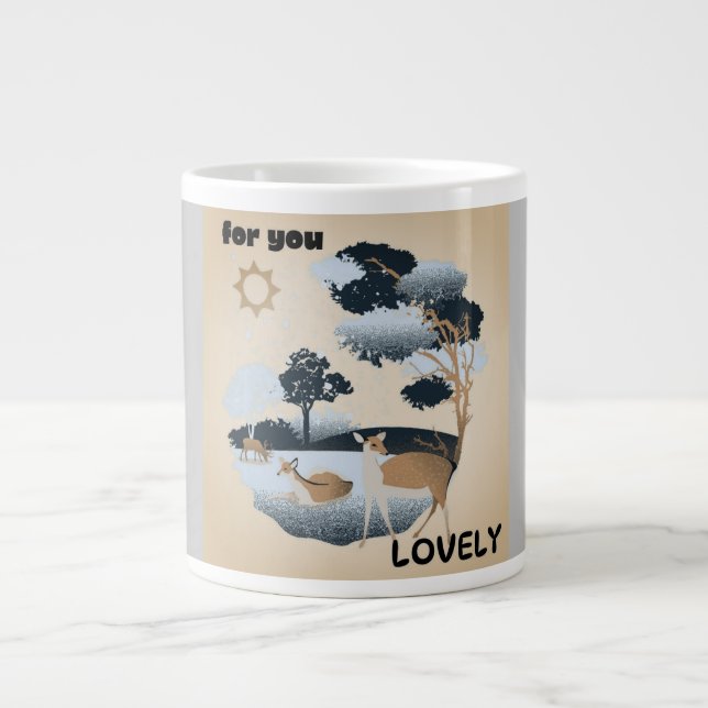For animals lover large coffee mug (Front)