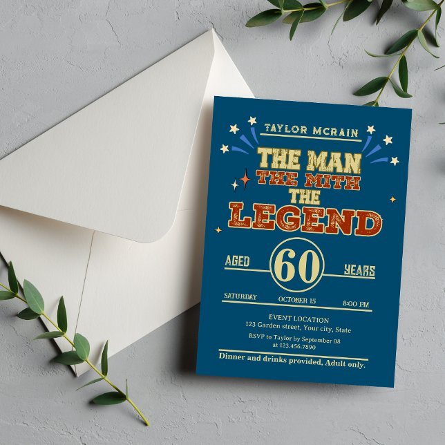 For Any Age, The Man, The Myth, The Legend Invitation (For Any Age, The Man, The Myth, The Legend Invitation)