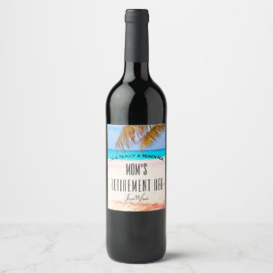 For Any Retired Person Red Fine Wine - Label