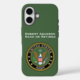For Army Personnel with Defence Emblem personalize iPhone 16 Case