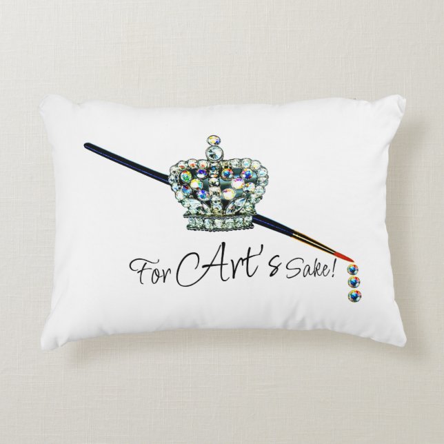 “For Art’s Sake!” Accent Pillow (Front)