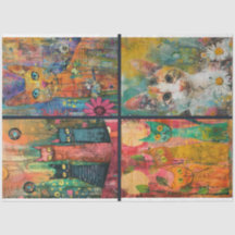  For Artist Cat Themed Junk Journal Background 3