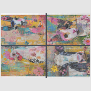 For Artist Farm Animal Junk Journal Background 3 Tissue Paper