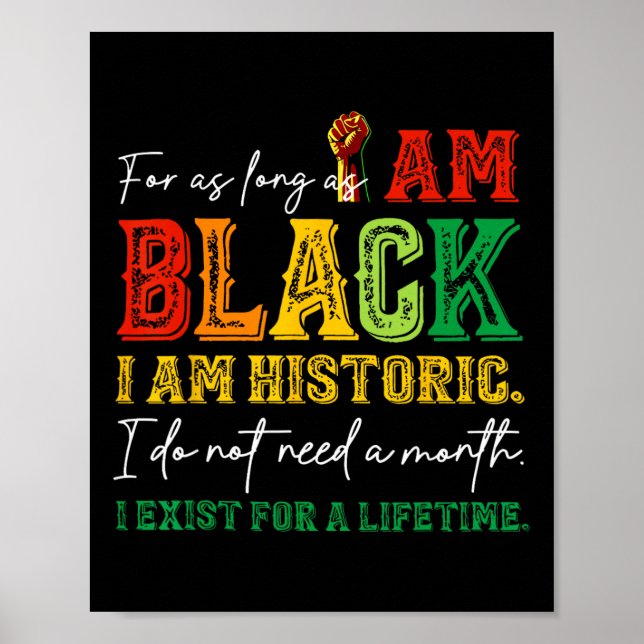 For As Long As I Am Black I'm Historic Juneteenth  Poster (Front)