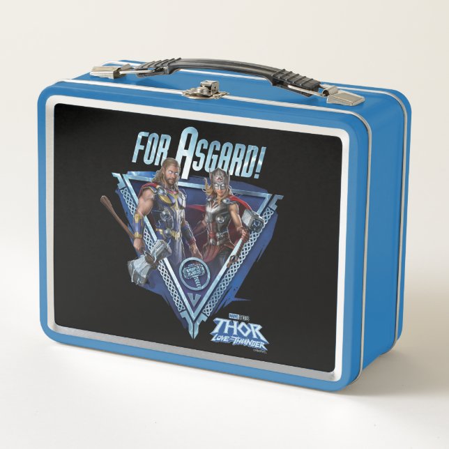 For Asgard! Thor and Mighty Thor Graphic Metal Lunch Box (Front)
