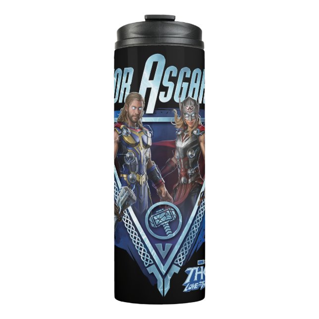 For Asgard! Thor and Mighty Thor Graphic Thermal Tumbler (Front)