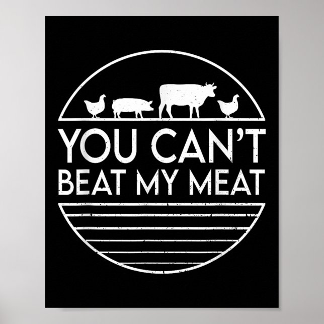 For Barbecue Grill &amp; Meat Grilling Fans &amp;  Poster (Front)