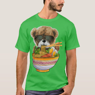 For Bear Lover & Japanese Food, Cute Kawaii Ramen T-Shirt