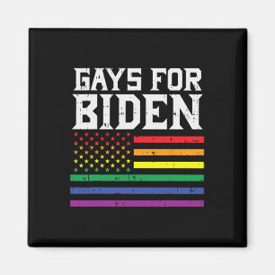For Biden 2020 Us Flag Lgbt Rainbow Joe President  Magnet