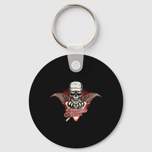 For Billiards Champion Players - Smoking Wings Sku Keychain (Front)