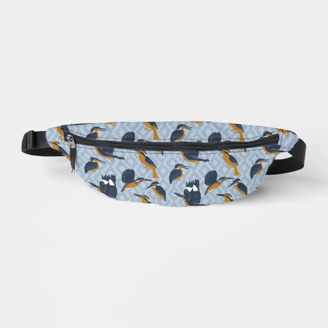 For Bird Lovers Cozy Kingfishers Patterned Fanny Pack (Front)