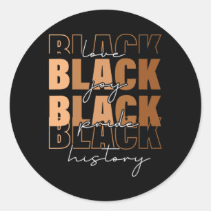 For Black Women Black History Month Retro Classic Round Sticker