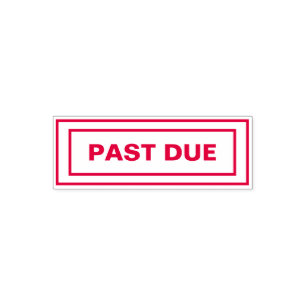 For bookkeeping simple PAST DUE Self-inking Stamp