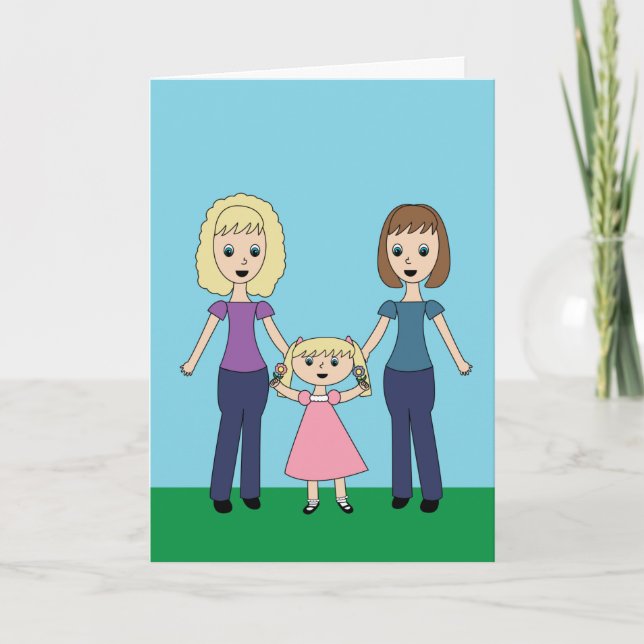 For Both My Moms Mothers Day Daughter Personalize Thank You Card (Front)