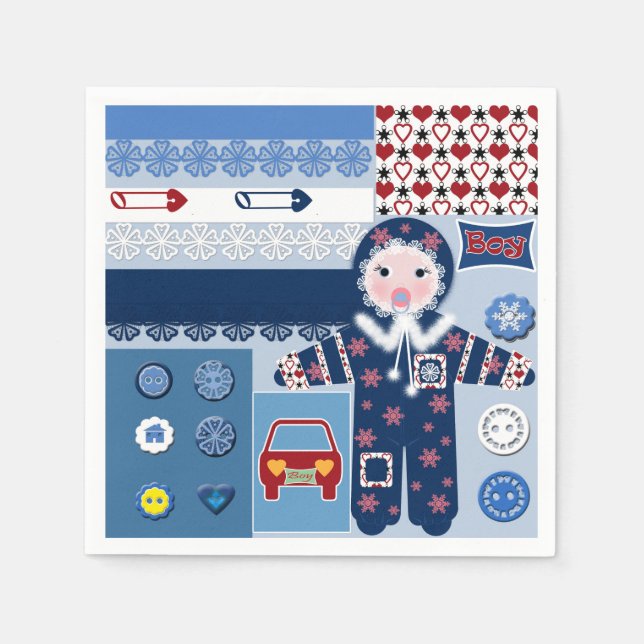 For boy napkin (Front)