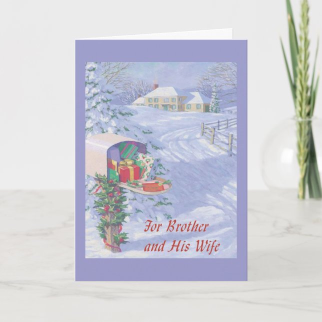 For Brother and His Wife Holiday Card (Front)
