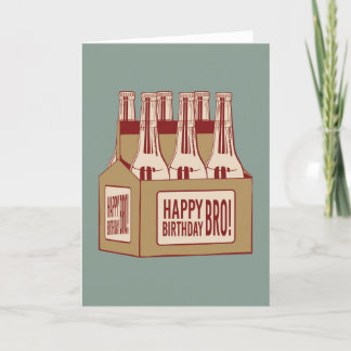 For Brother Beer Six Pack Birthday Card