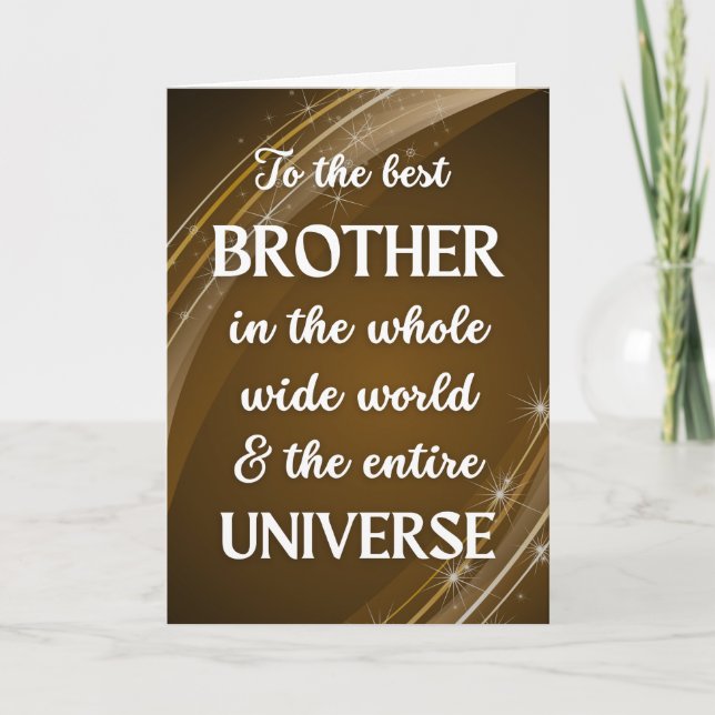 For Brother Father's Day Universe Theme Card (Front)