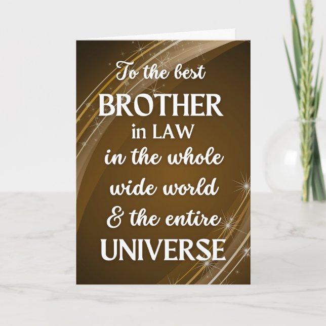 For Brother in Law Father's Day Universe Theme Card (Front)