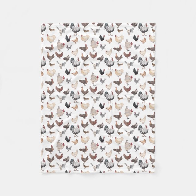 For Chicken Lovers Fleece Blanket (Front)