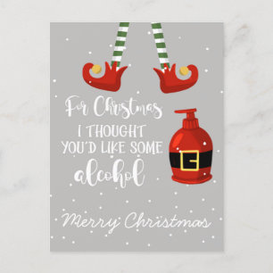 for christmas I thought you'd like some Alcohol Postcard