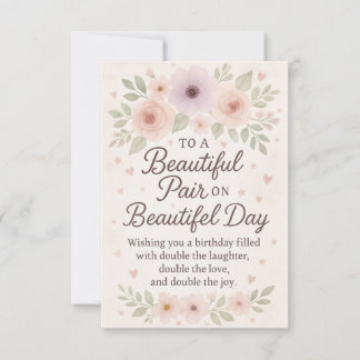  For Couples Anniversary-Style Birthday Message Card