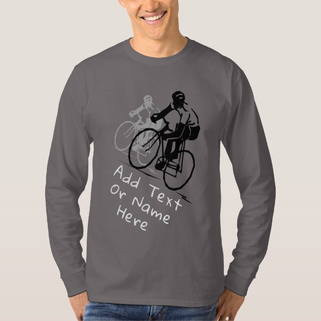 For Cycling Lovers. Personalize  T-Shirt (Front)