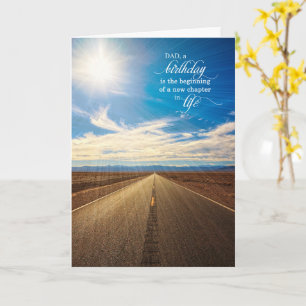 for Dad Birthday Endless Road with Blue Sky Card