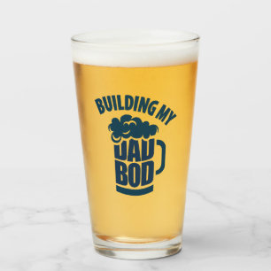For Dad Building My Dad Bod Funny Beer Humour Glass