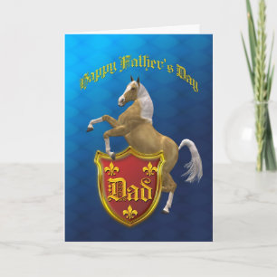 For Dad, Father's Day card with a rearing horse