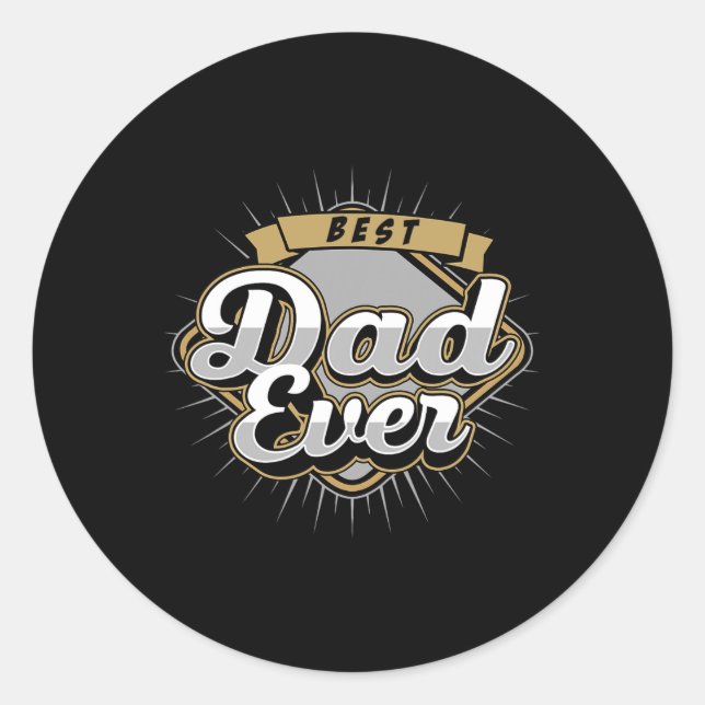 For Dad - Fathers Day Daddy Funny Fathers Day Gift Classic Round Sticker (Front)