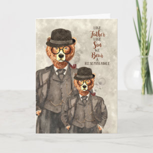 for Dad from Son on Father's Day Bears Resemblance Card