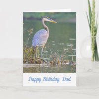 For Dad Great Blue Heron Outdoorsman Birthday